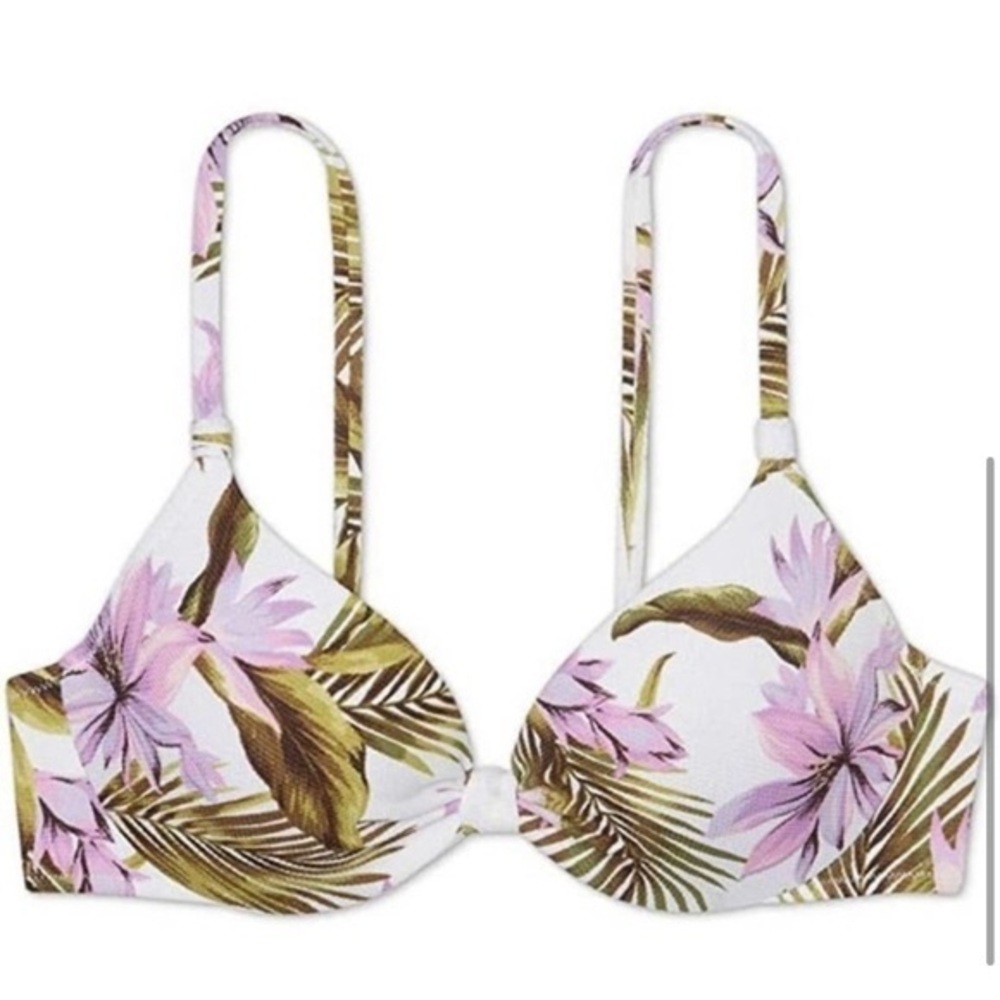 New Shade & Shore 34C Tropical Floral Bikini Top NEW NWT